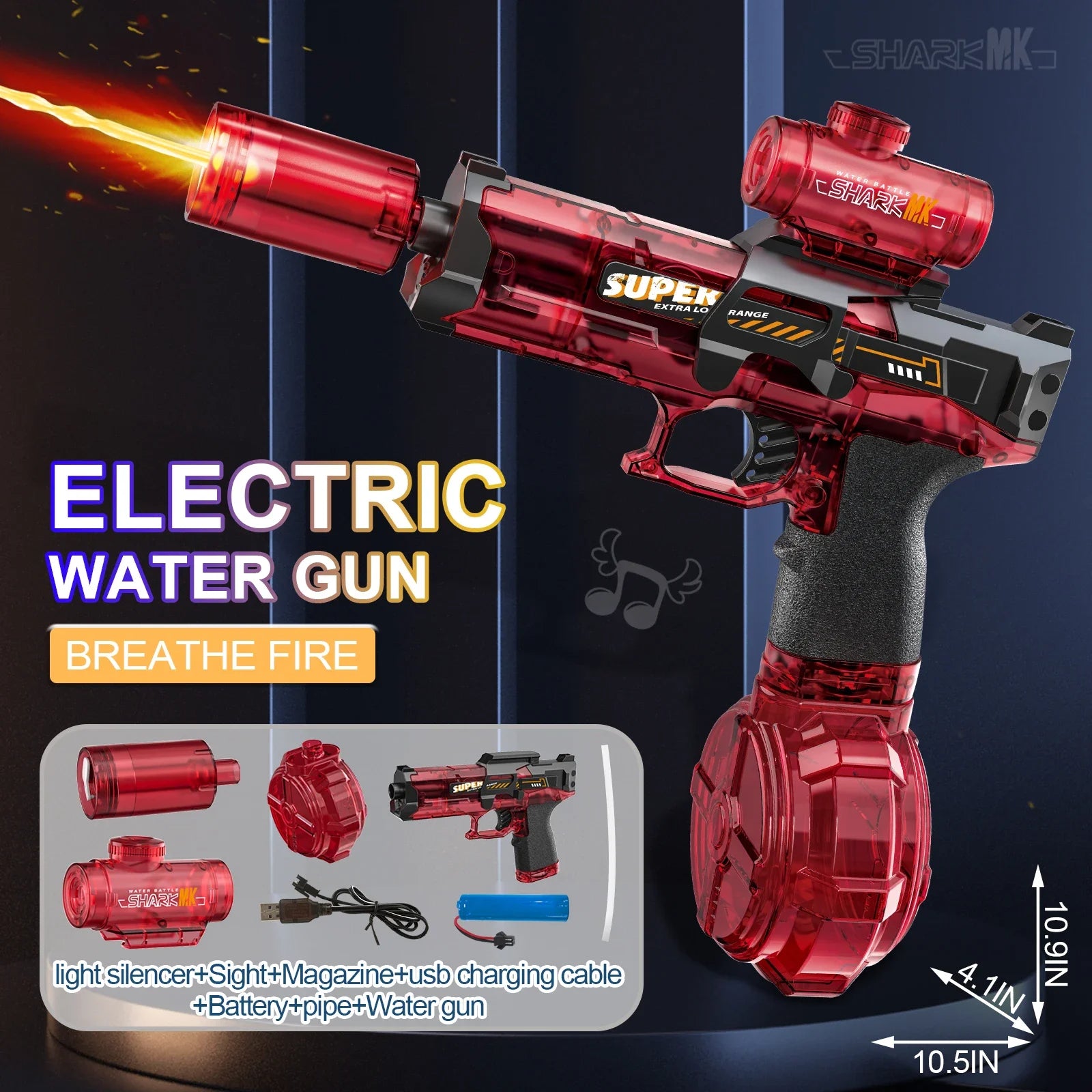 trending Glow LED Electric fully automatic Water Gun