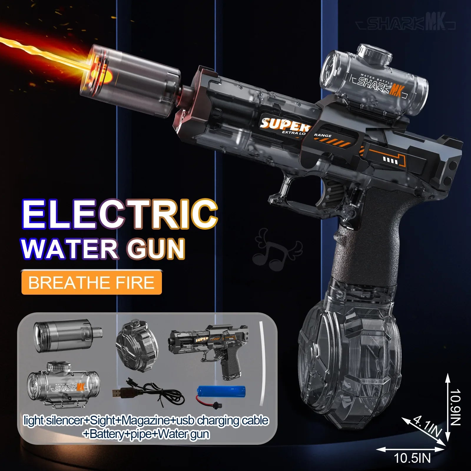 trending Glow LED Electric fully automatic Water Gun