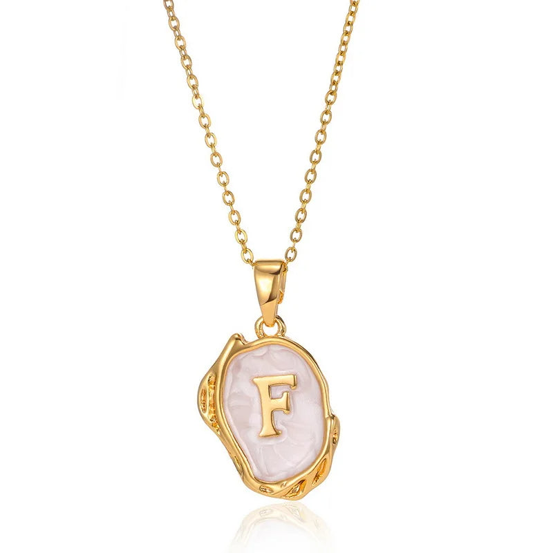 the best A-Z Alphabet Gold Plated Stainless Steel Pendant Necklace
