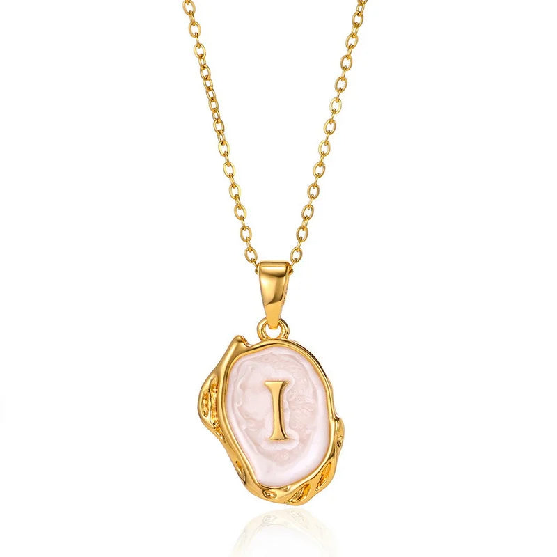 the best A-Z Alphabet Gold Plated Stainless Steel Pendant Necklace