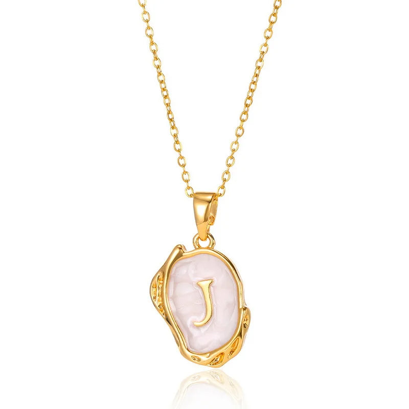the best A-Z Alphabet Gold Plated Stainless Steel Pendant Necklace