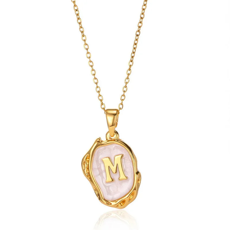 the best A-Z Alphabet Gold Plated Stainless Steel Pendant Necklace