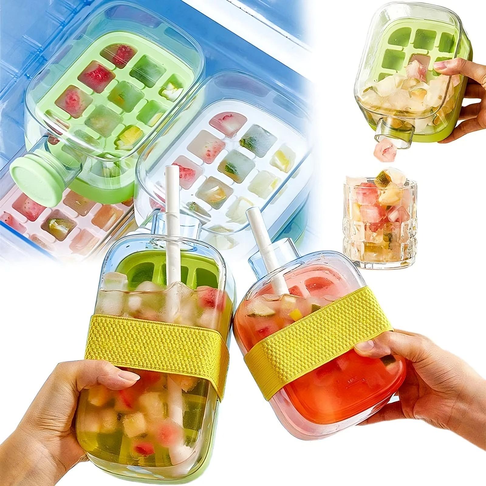 Ice Cube Tray With Straw