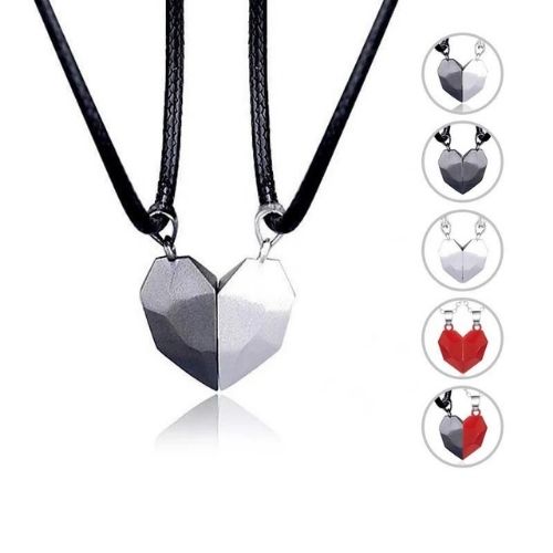 new half heart shape Couple Necklace