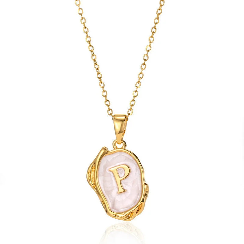 the best A-Z Alphabet Gold Plated Stainless Steel Pendant Necklace