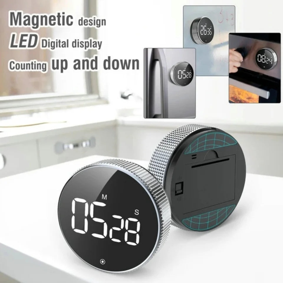 Led Digital round Timer with countdowns, stopwatch functions, and alarm
