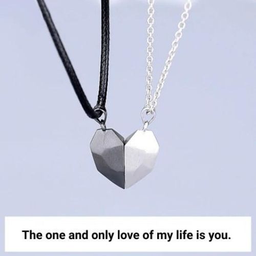 new half heart shape Couple Necklace