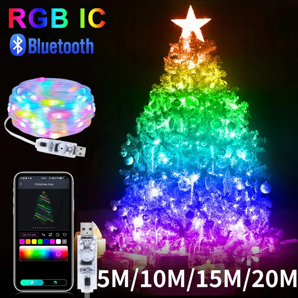 the best RGBIC Christmas Bluetooth String Lights