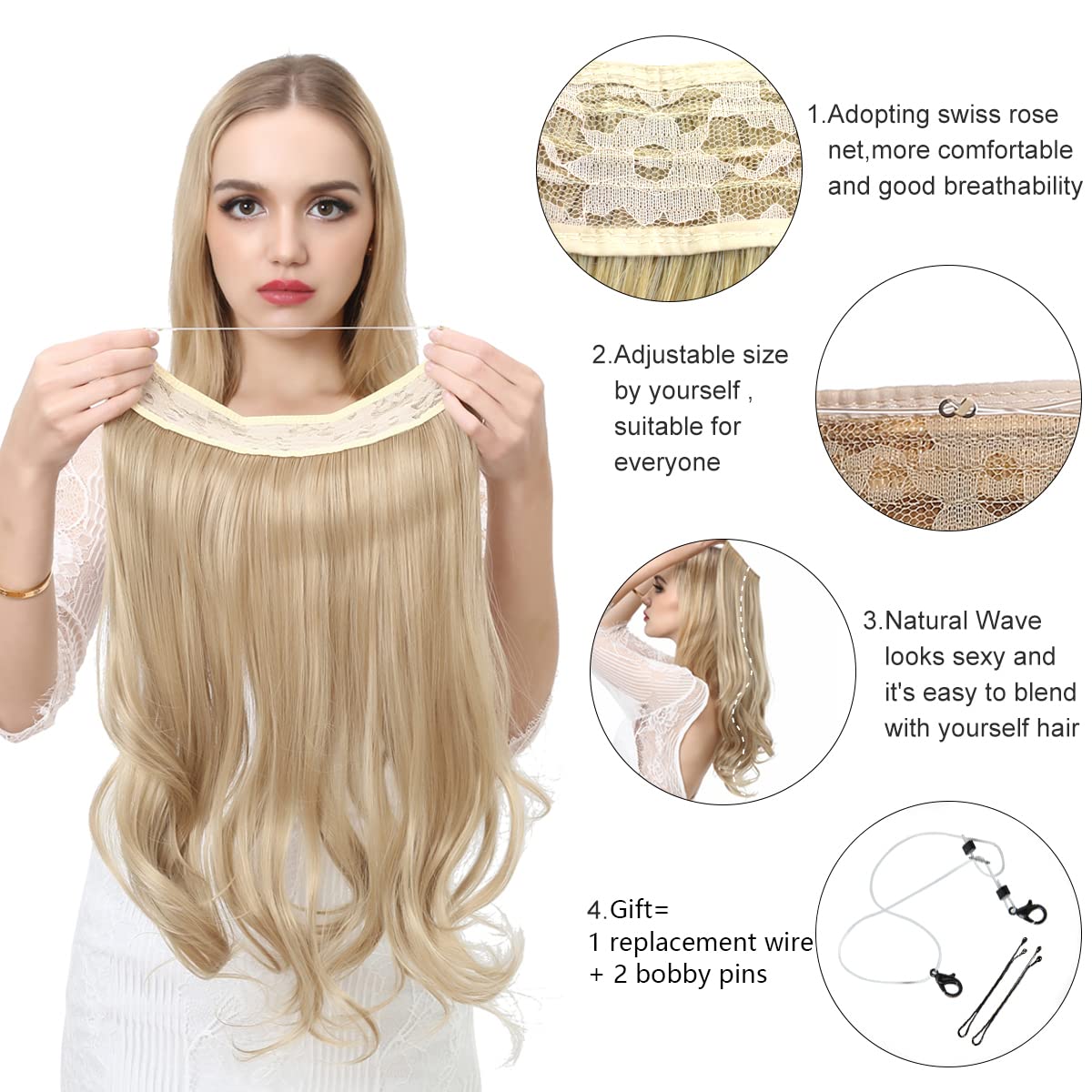 invisible wire Hair Extensions
