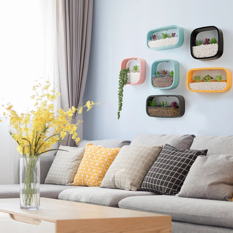 Modern Rectangle Hanging Wall Flower Vase in alibaba eliexpress
