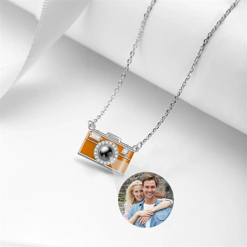 Custom Photo Camera Necklace