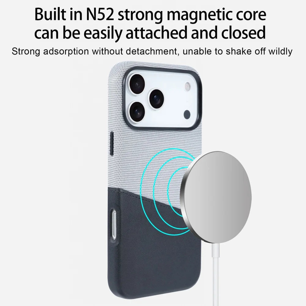 iPhone Leather Fabric Case