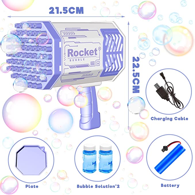 new trending Soap Bubble Gun Machine with 69 Holes