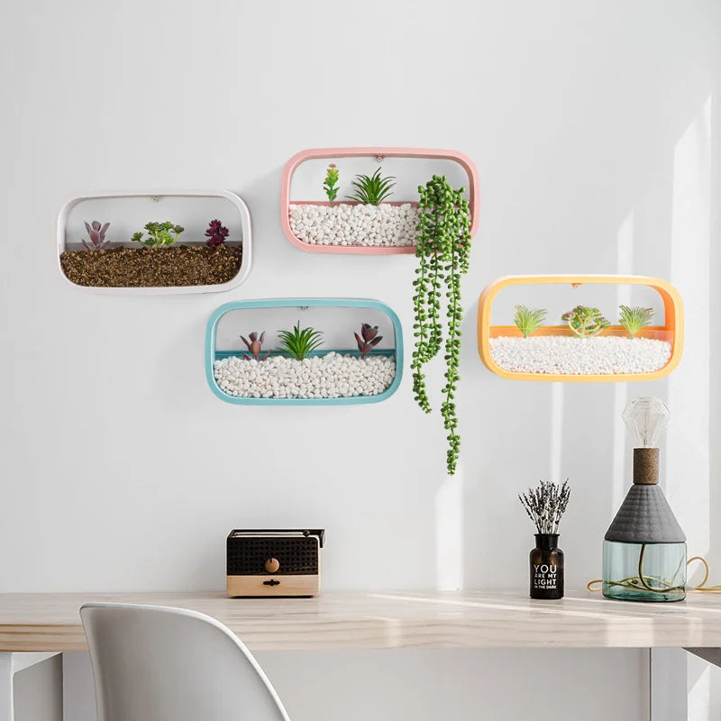 Modern Rectangle Hanging Wall Flower Vase in alibaba eliexpress