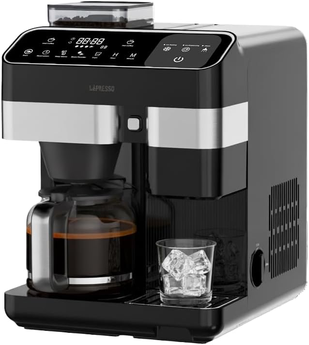 LePresso Automatic Coffee & Ice Maker: Grinder, Hot & Cold Brew, Touch Control