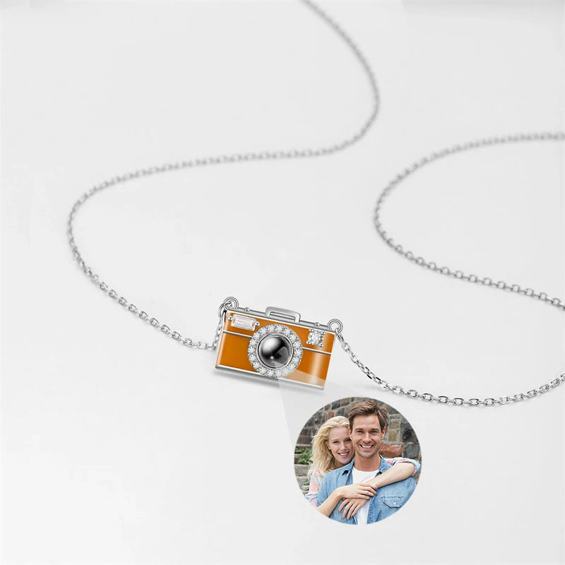 Custom Photo Camera Necklace