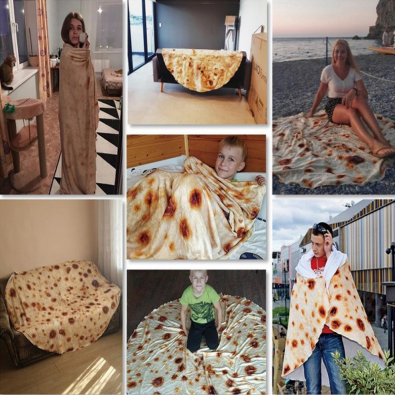 New Trending Tortilla Design Blanket 150cm