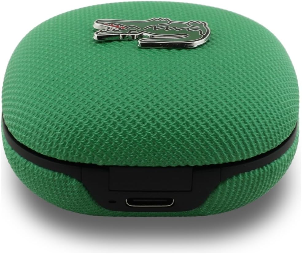 Lacoste Premium Leather TWS Earbuds: Hi-Res Audio, 6-Hour Playtime, Bluetooth 5.4