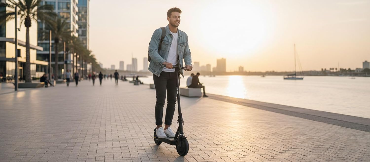 Green Lion Electric Scooter, 30km/h, 250W Power, 30km Range, 100kg Load, E-Scooter for Adults, Lightweight foldable design, Digital Display, Electric Front Brake, Aluminum Alloy Frame, Solid Tires