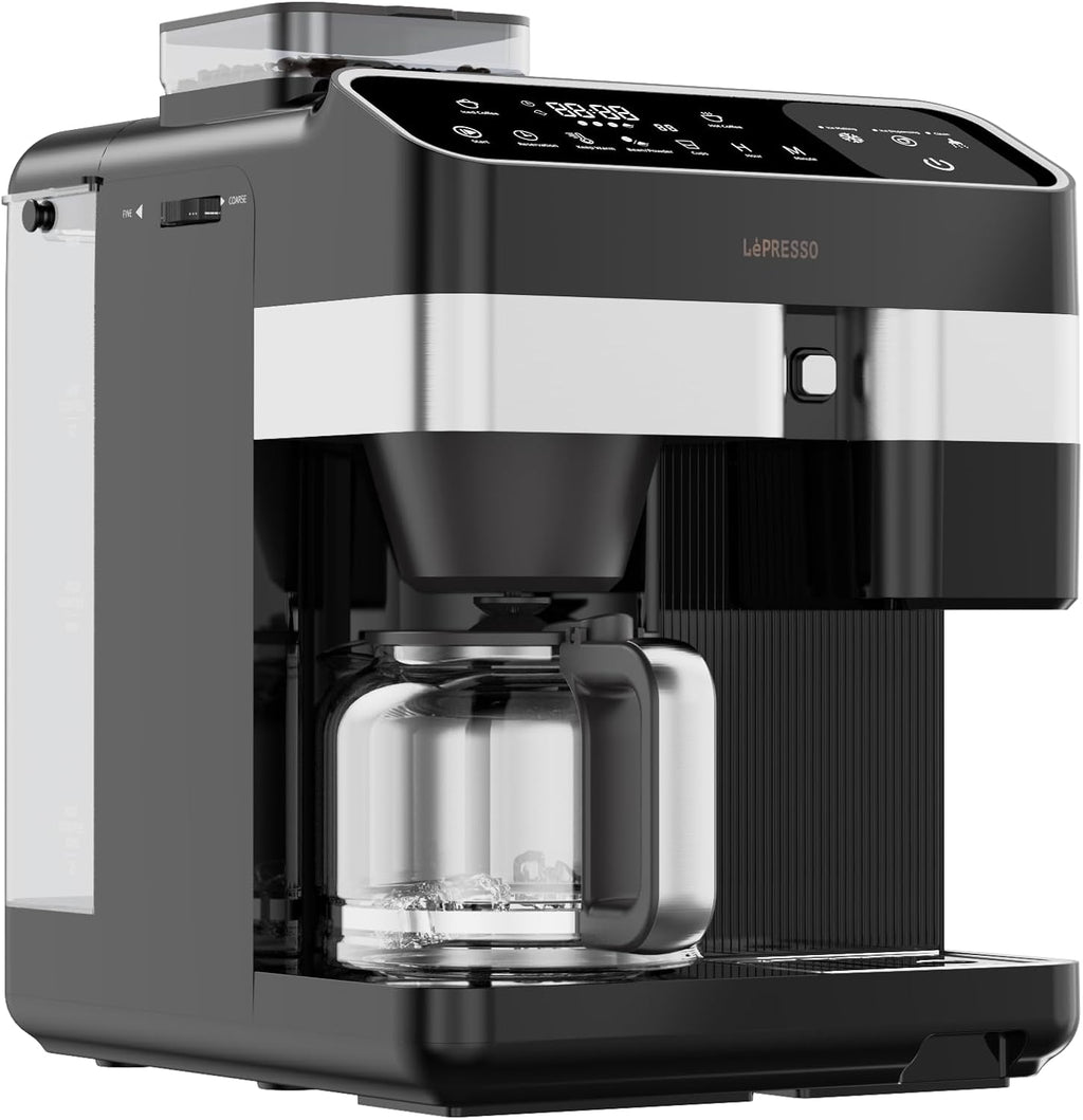LePresso Automatic Coffee & Ice Maker: Grinder, Hot & Cold Brew, Touch Control
