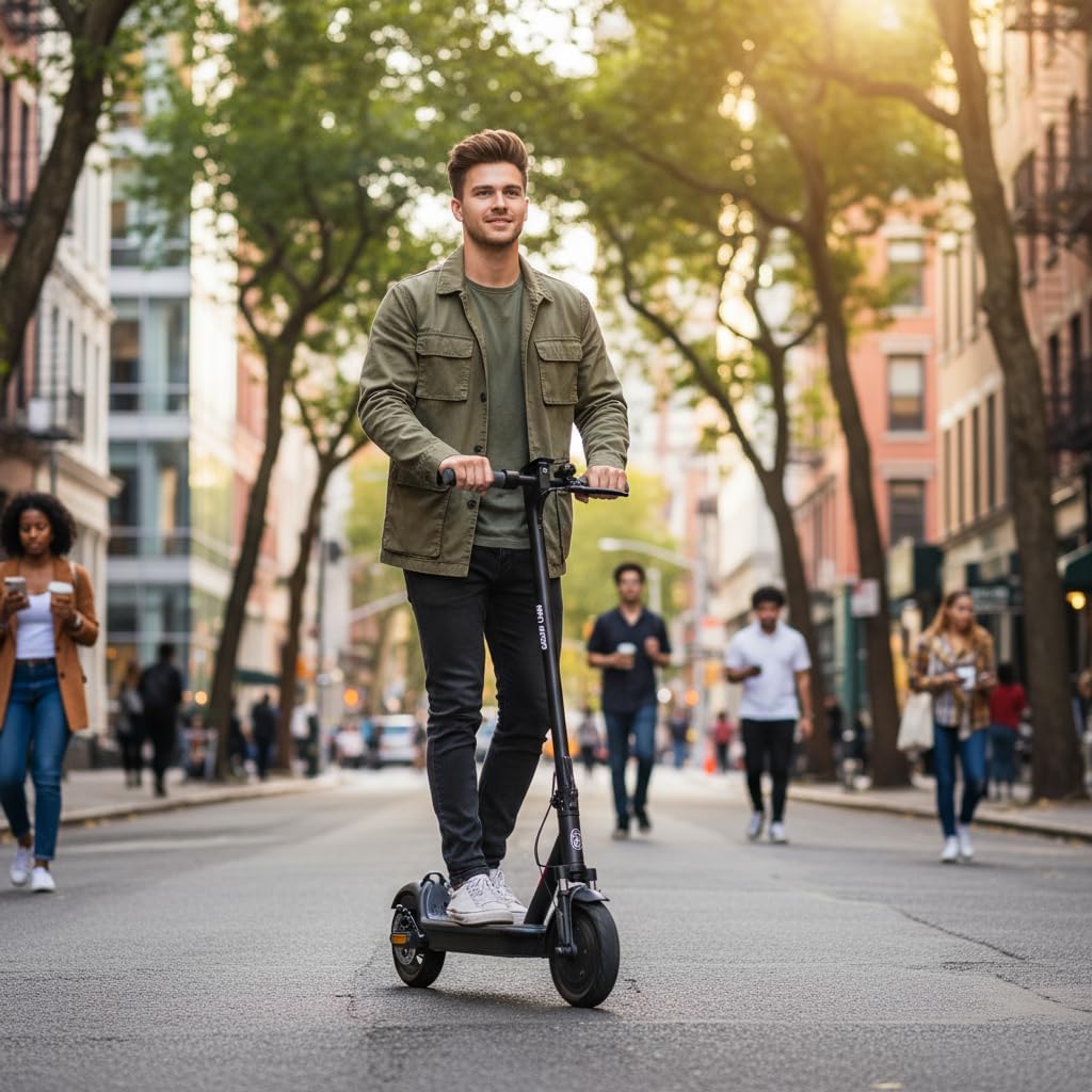 Green Lion Electric Scooter, 30km/h, 250W Power, 30km Range, 100kg Load, E-Scooter for Adults, Lightweight foldable design, Digital Display, Electric Front Brake, Aluminum Alloy Frame, Solid Tires