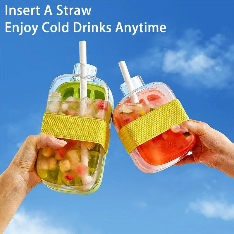 Ice Cube Tray With Straw