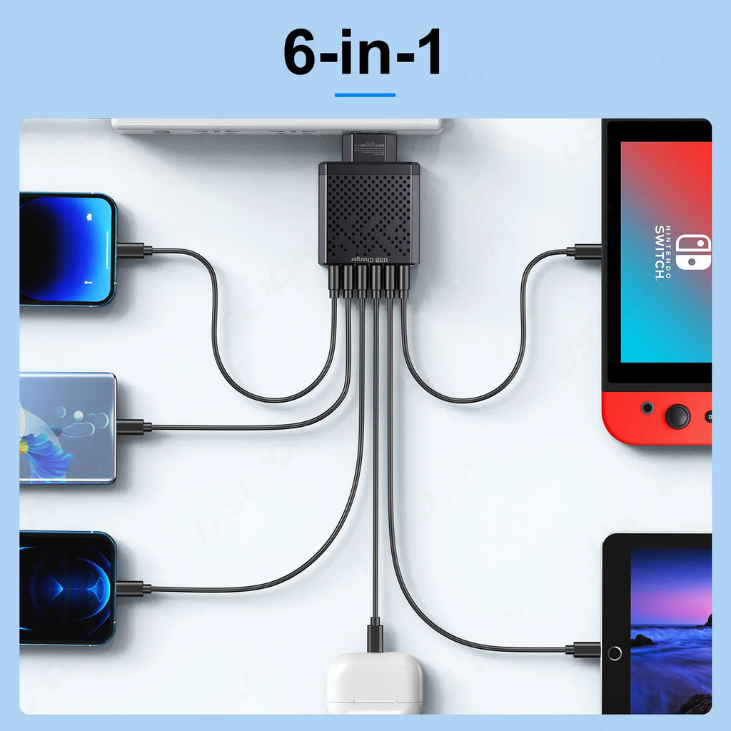 the new Trending 6 in 1 USB Strong Fast Charger Adapter