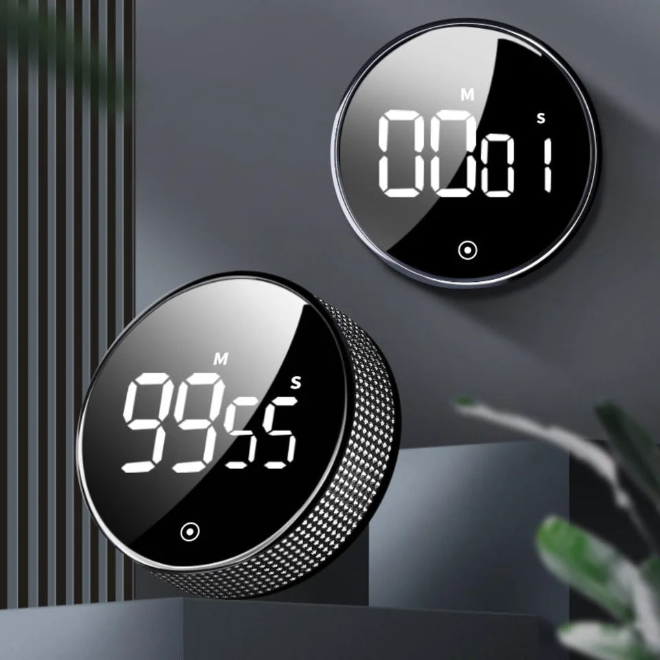Led Digital round Timer with countdowns, stopwatch functions, and alarm