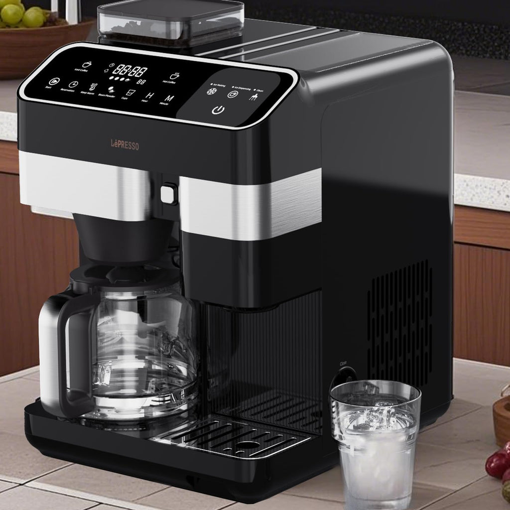 LePresso Automatic Coffee & Ice Maker: Grinder, Hot & Cold Brew, Touch Control