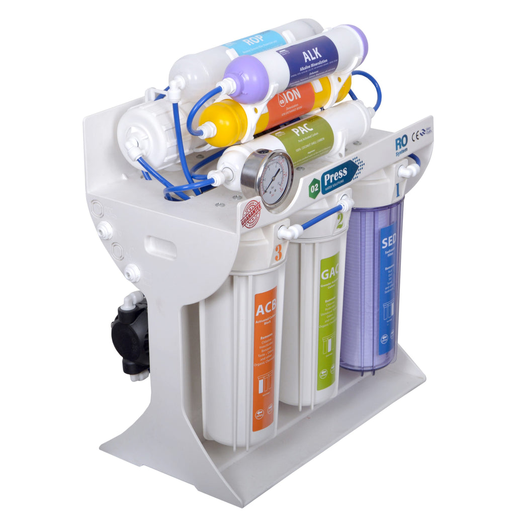 O2press 8-Stage Alkaline RO Water Purifier System with Membrane Protection