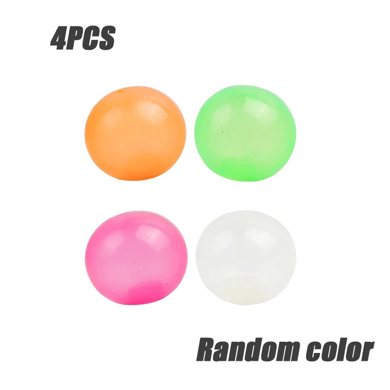 Luminescent Sticky Bouncing Balls