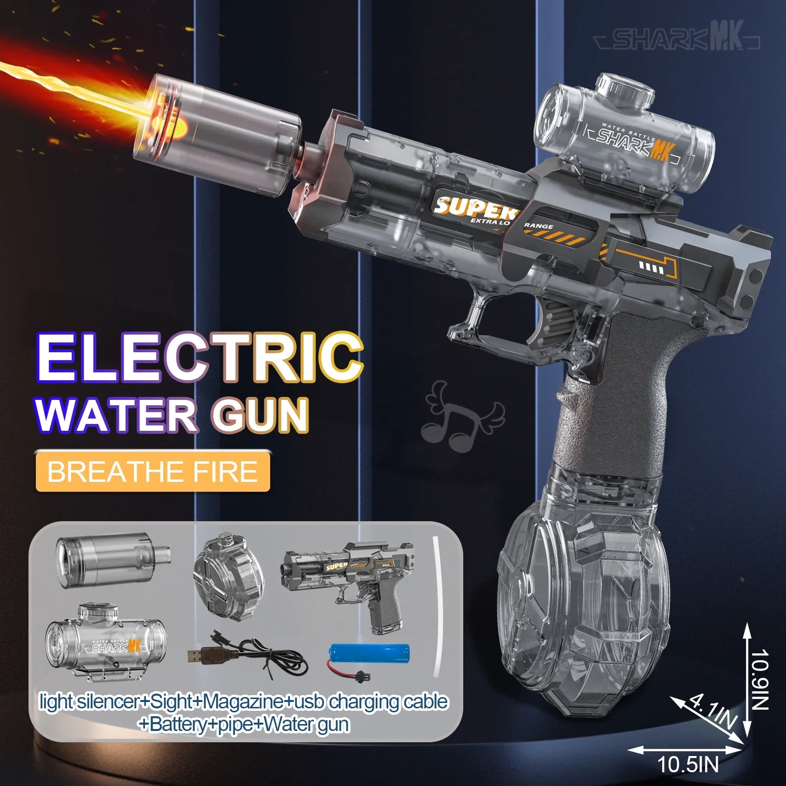 trending Glow LED Electric fully automatic Water Gun