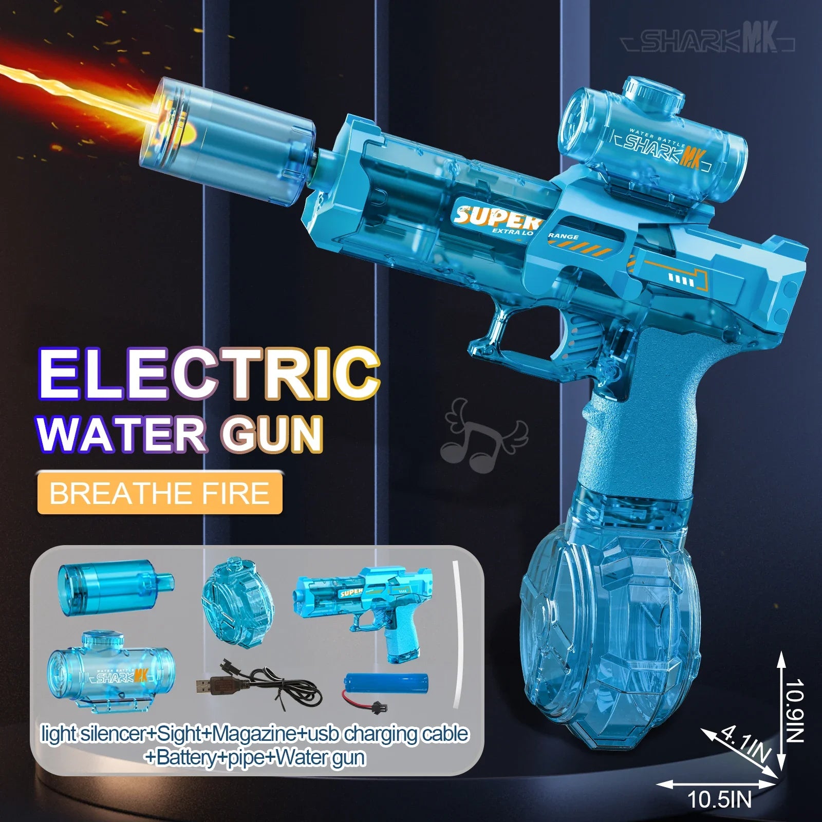 trending Glow LED Electric fully automatic Water Gun