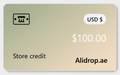 100$ Alidrop.ae Credit Card