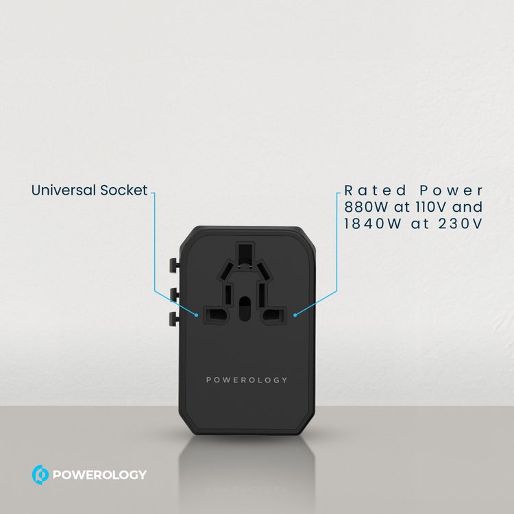 Powerology 45W USB-C PD Universal Travel Charger: Multi-Port Fast Charging Solution