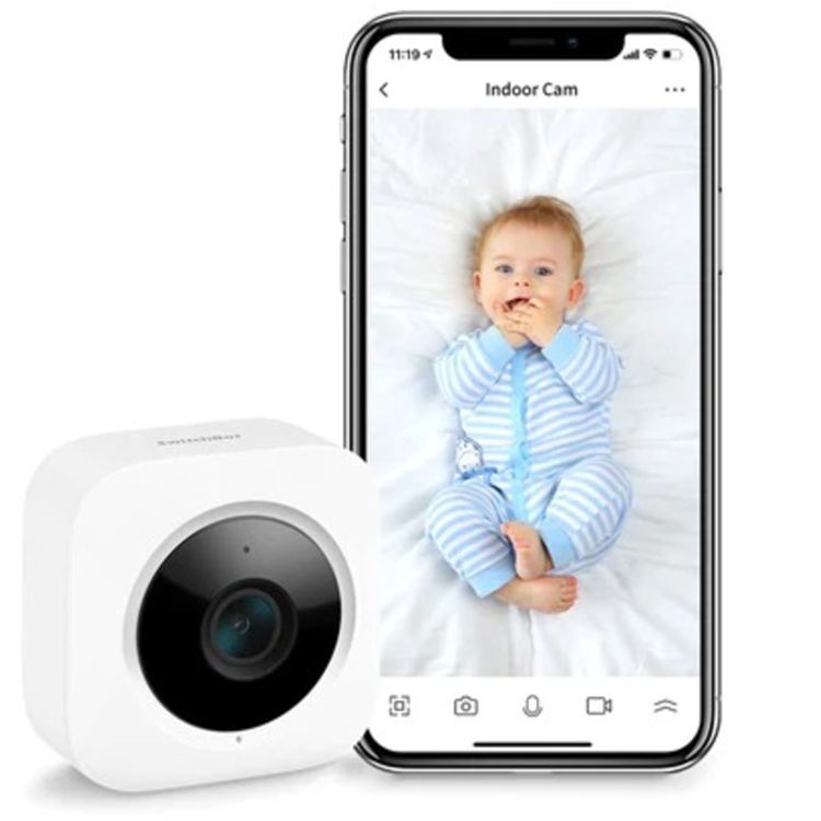 SwitchBot W1301200 Smart Home Security Indoor Camera: 1080p HD, Night Vision, Motion Detection