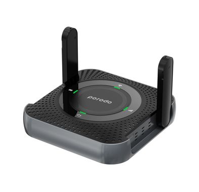 Porodo Portable 4G LTE Router: 12-Hour Battery, 10 Devices, 150Mbps Internet