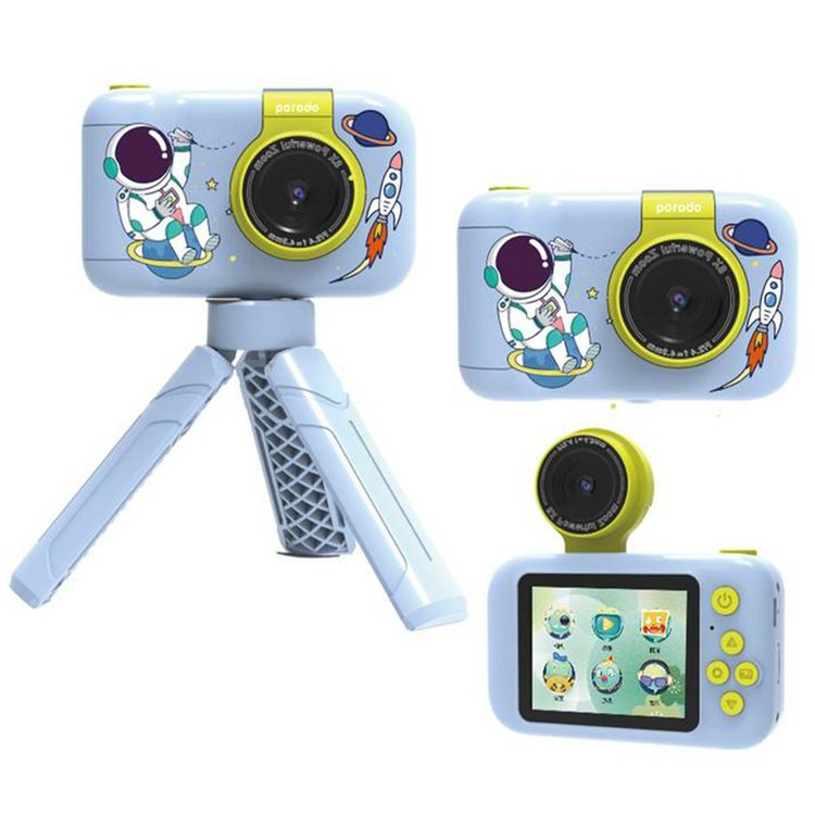 Porodo Kids Flip Digital Camera: 48MP, 1080P Video, Flip Lens, 4-Hour Battery