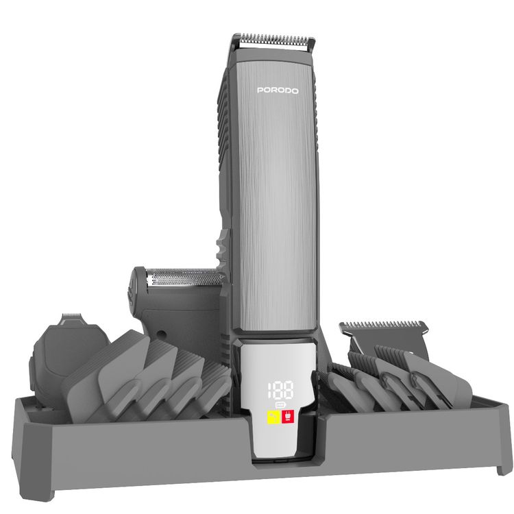 Porodo Lifestyle 14-in-1 Waterproof Trimming Kit: Cordless Grooming, USB-C Charging