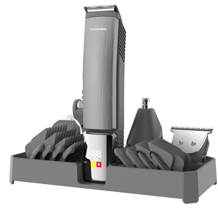 Porodo Lifestyle 14-in-1 Waterproof Trimming Kit: Cordless Grooming, USB-C Charging