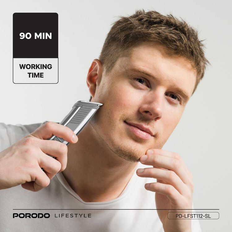 Porodo Lifestyle 14-in-1 Waterproof Trimming Kit: Cordless Grooming, USB-C Charging