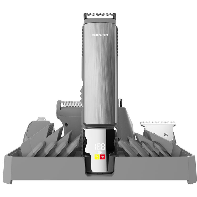 Porodo Lifestyle 14-in-1 Waterproof Trimming Kit: Cordless Grooming, USB-C Charging