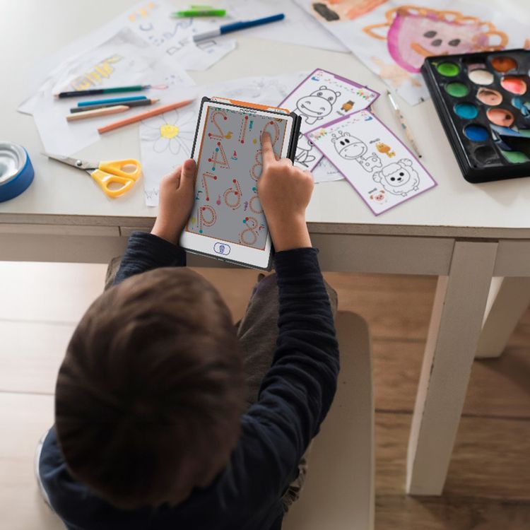 Porodo Kids LCD Writing Tablet: 8.5-inch Transparent Screen, Erasing Button, One-Key Lock