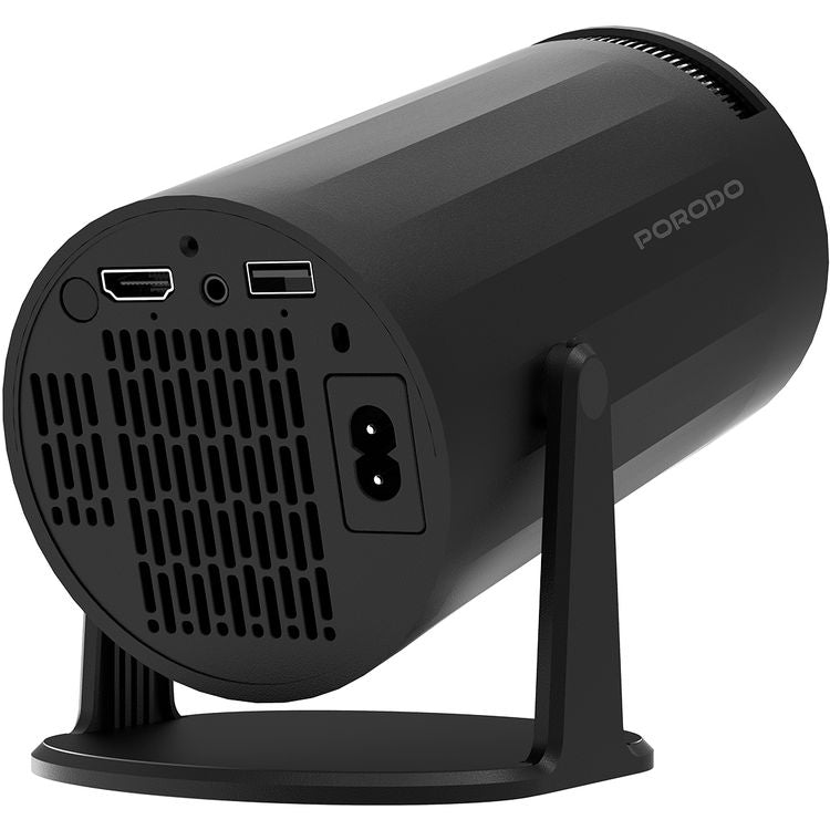 Porodo Wireless Multi-Angle Projector: Full HD, 4K Support, Android 11, Bluetooth 5.0