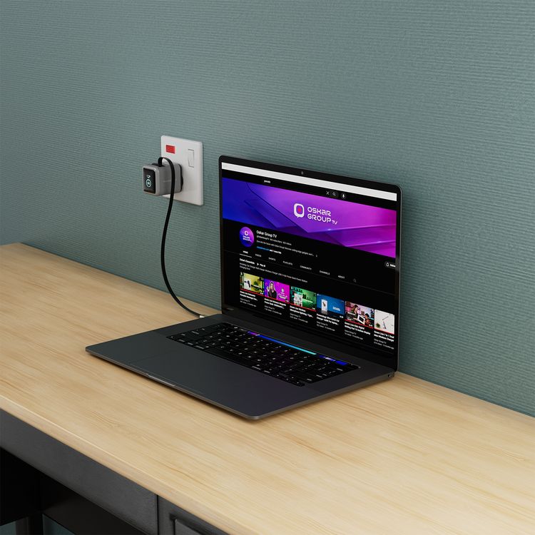 Powerology Halo Dual-Port GaN Charger: 70W Fast Charging with Cable