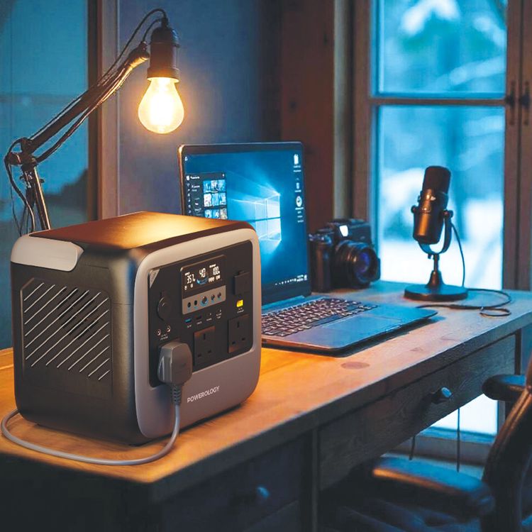 Powerology Pater III Portable Power Station 1200W 945Wh Battery Gray