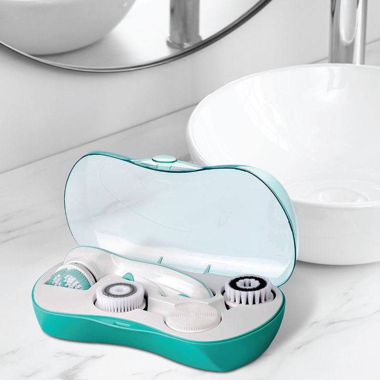 Porodo 4-in-1 Facial Cleansing Brush: 2 Speeds, 360° Rotation, IPX6 Water-Resistant