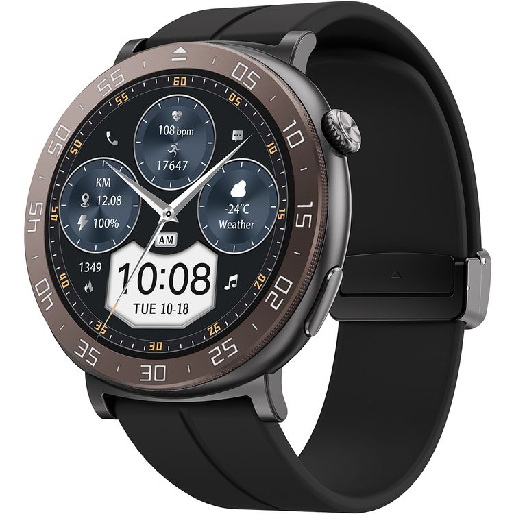 Porodo Salud Smart Watch: 1.43" HD Display, GPS, Health Tracking, Long Battery Life
