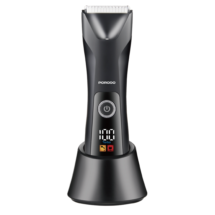 Porodo Lifestyle Full-Body Grooming Kit: Dual Speed, Wet/Dry, Ceramic Blades