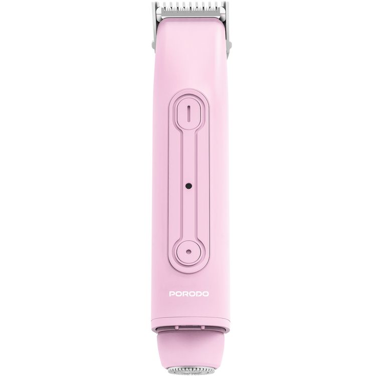 Porodo Dual-Head Electric Shaver: Wet/Dry, Low-Noise, Fast USB-C Charging, Pink